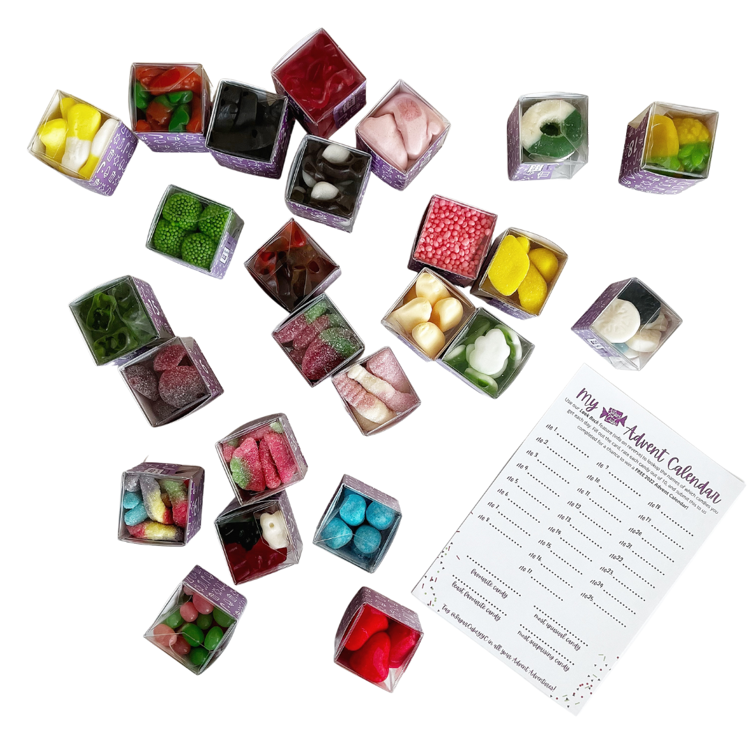 Keeping the traditional Advent Calendar fresh, The Sugar Cube brings back the sweetest holiday countdown with unique & delicious candy everyday!