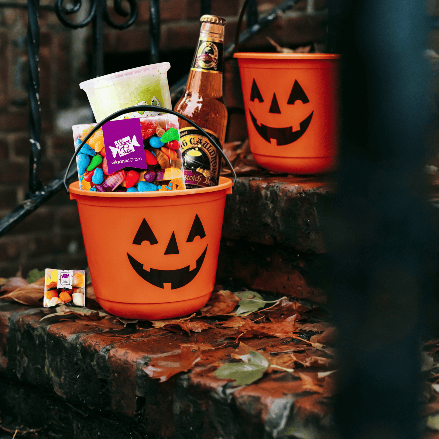 Halloween Boo Basket filled with a CandyGram, cotton candy and sweet treats from The Sugar Cube.