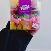 Vegan CandyGram filled with a colourful assortment of vegan candy from The Sugar Cube.